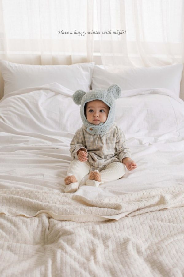 經典小格紋娃娃領包屁衣 