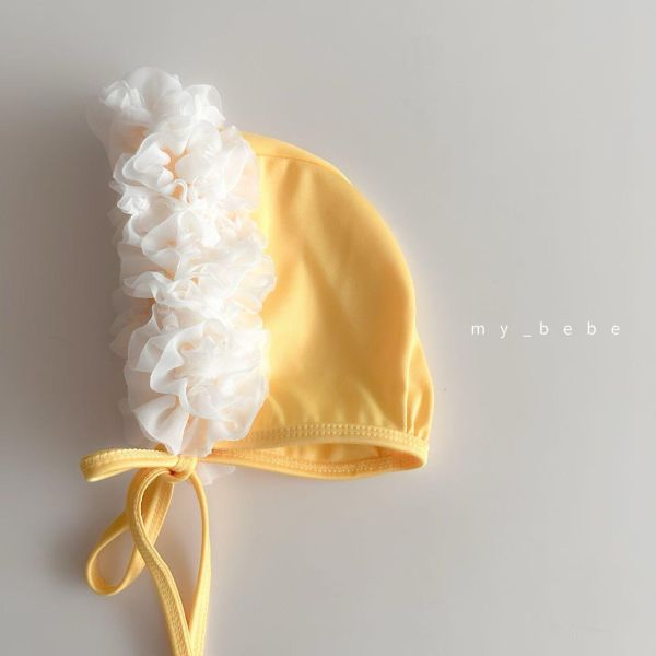 夏日朵朵花超可愛綁繩泳帽 