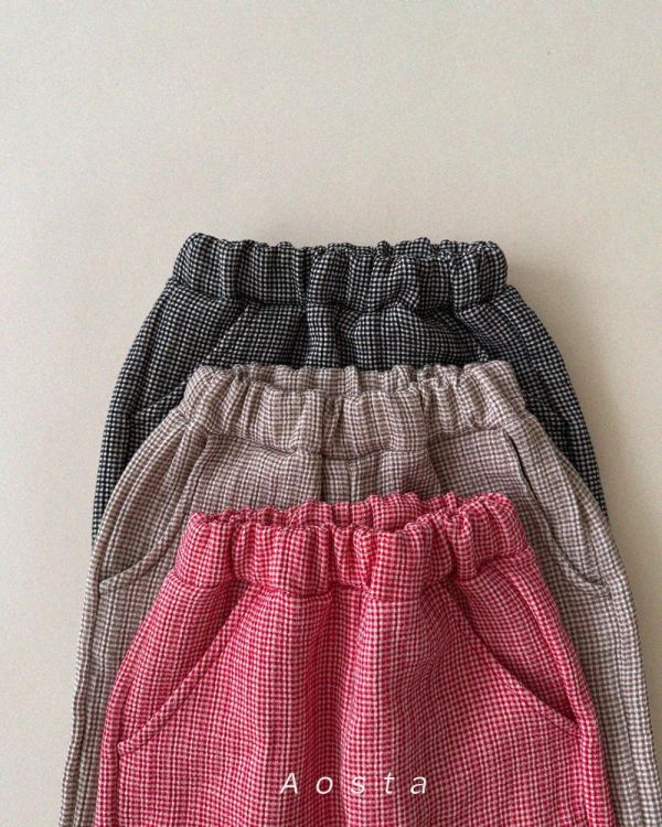 細格紋格子褲 