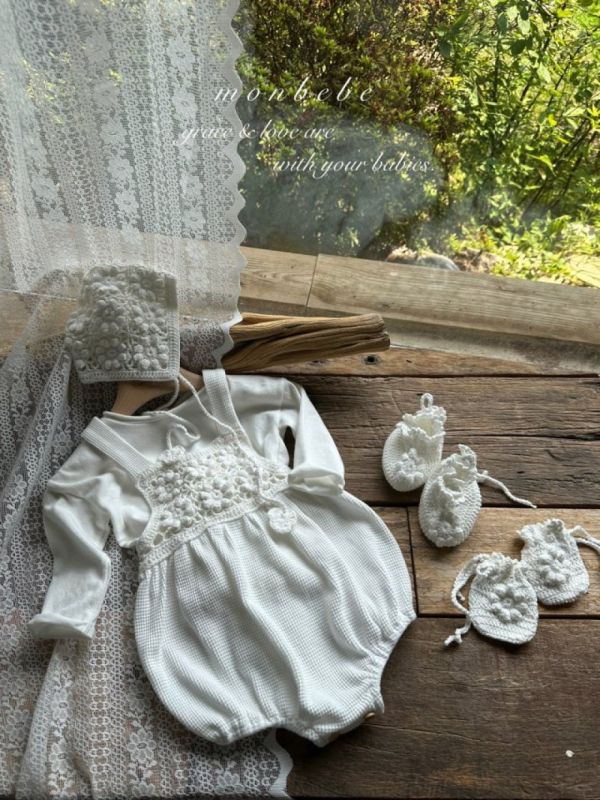 手鉤蕾絲小花手套/襪套 Free(~6m) 