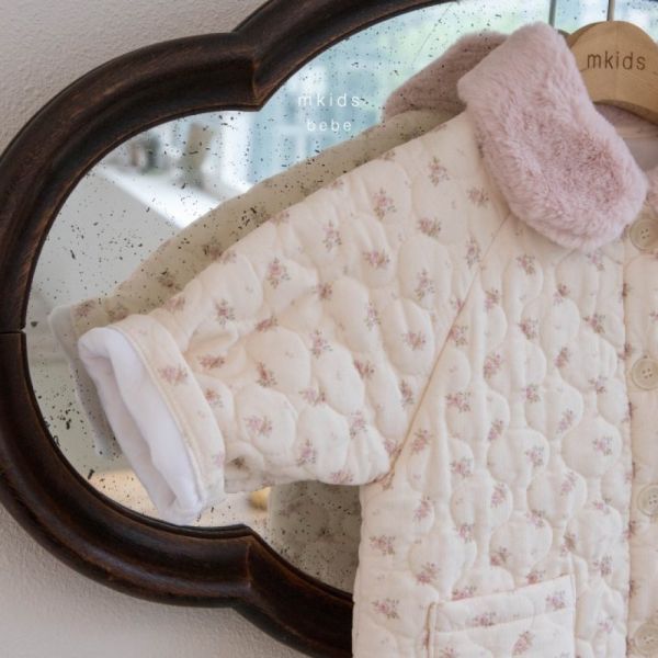 暖呼呼愛心壓紋 寶寶連身衣 