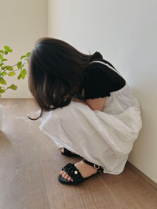 親子系列 小香風優雅金釦氣質涼鞋 