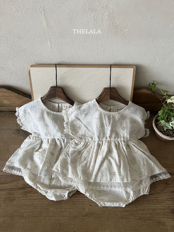 棉麻質感森林系洋裝 寶寶包屁衣 姊妹裝 