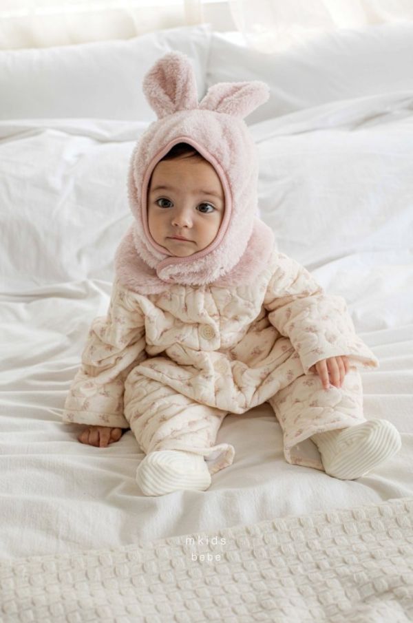 暖呼呼愛心壓紋 寶寶連身衣 