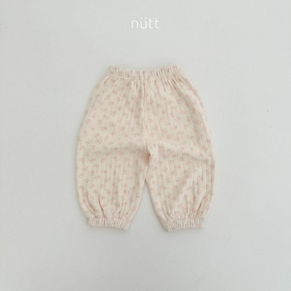 滿版熊熊印花束口棉褲 