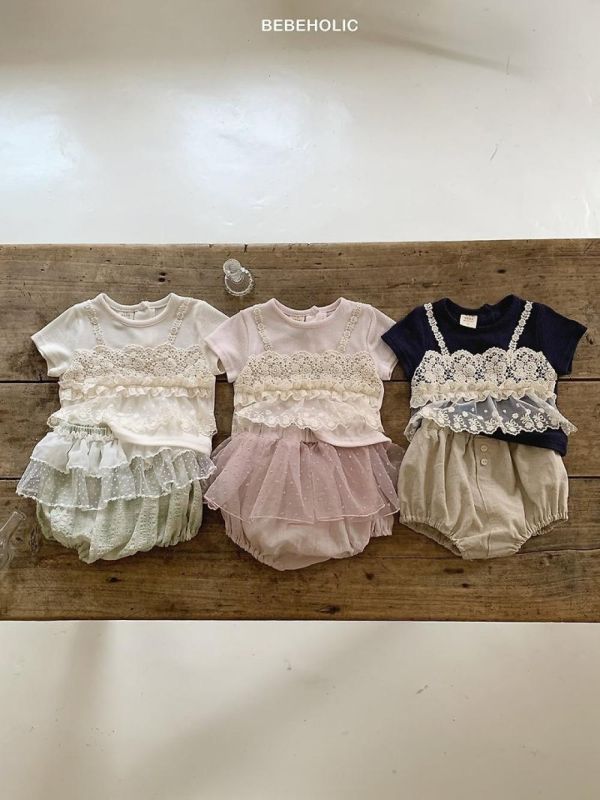 雪點寶寶包屁紗裙 Bebe holic Korea,韓國童裝,韓國Bebe holic,奶茶系寶寶,女寶穿搭