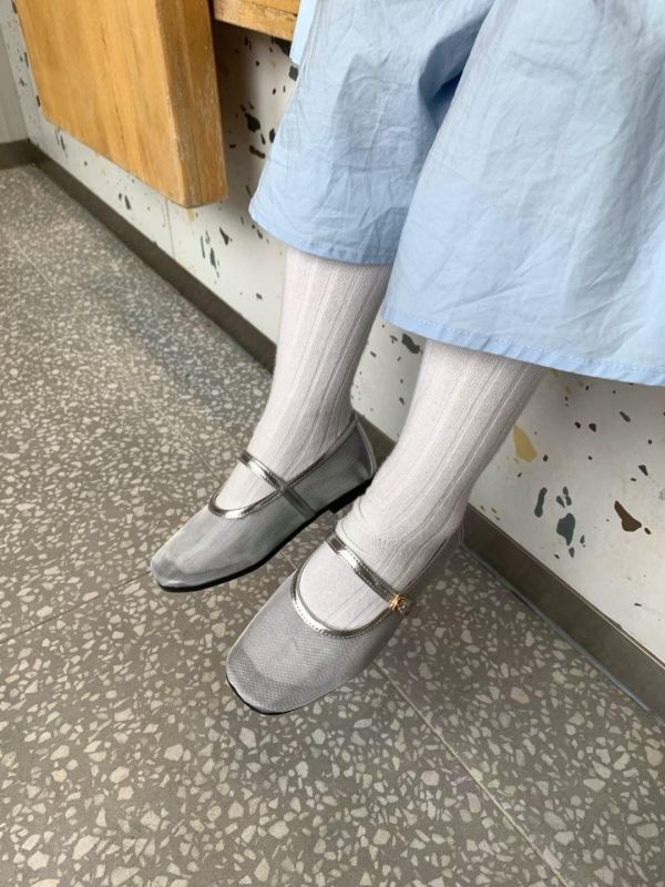 親子系列 法式透膚網紗瑪麗珍鞋 