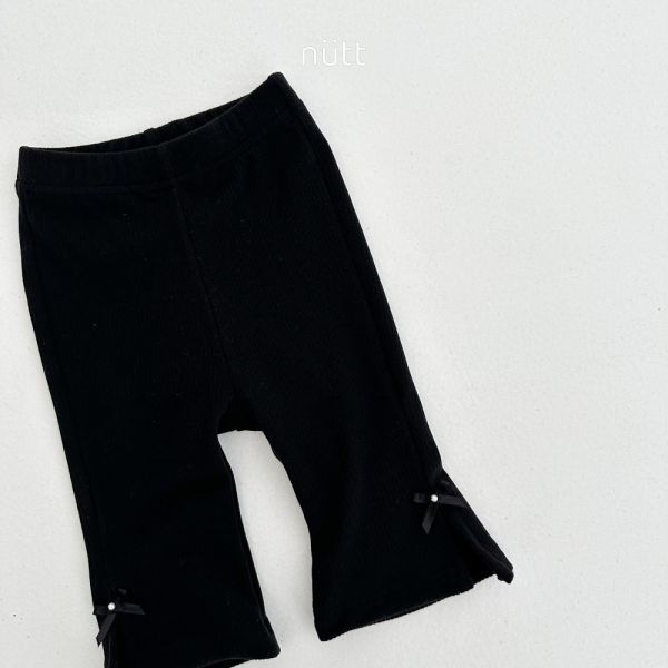 直紋蝴蝶結設計喇叭褲 