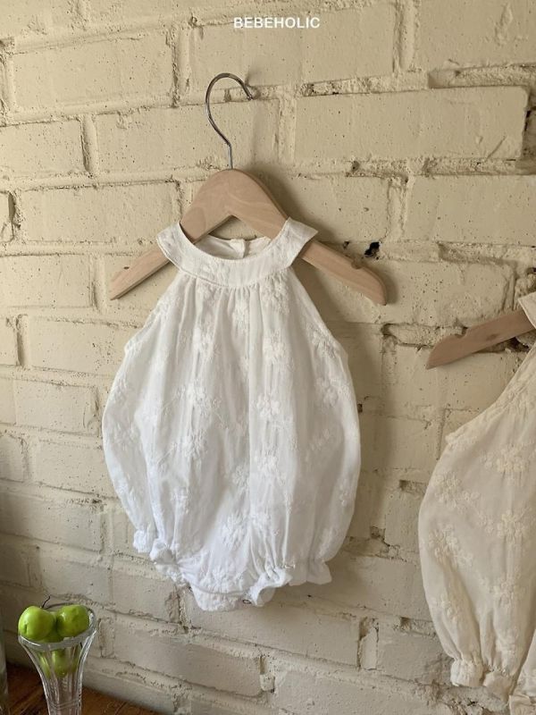 長春藤花紋寶寶款氣質連身服 Bebe holic Korea,韓國童裝,韓國Bebe holic,奶茶系寶寶,女寶穿搭