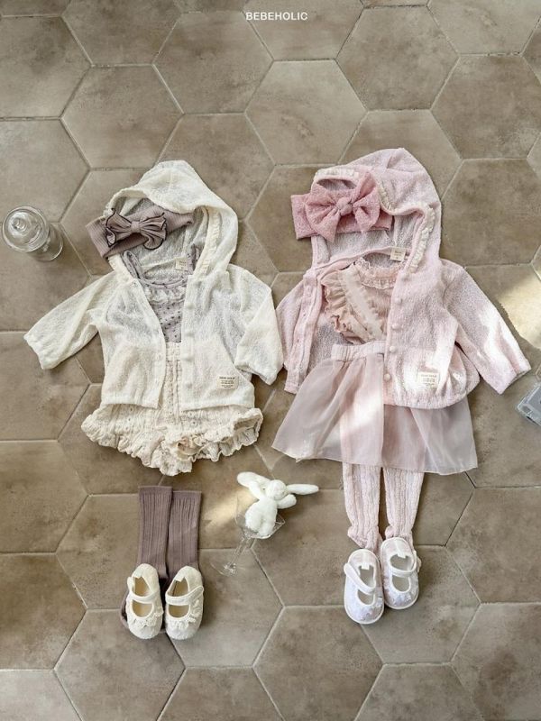 芭蕾美美吊帶紗裙踩腳褲 Bebe holic Korea,韓國童裝,童裝批發,童裝代購,奶茶色系