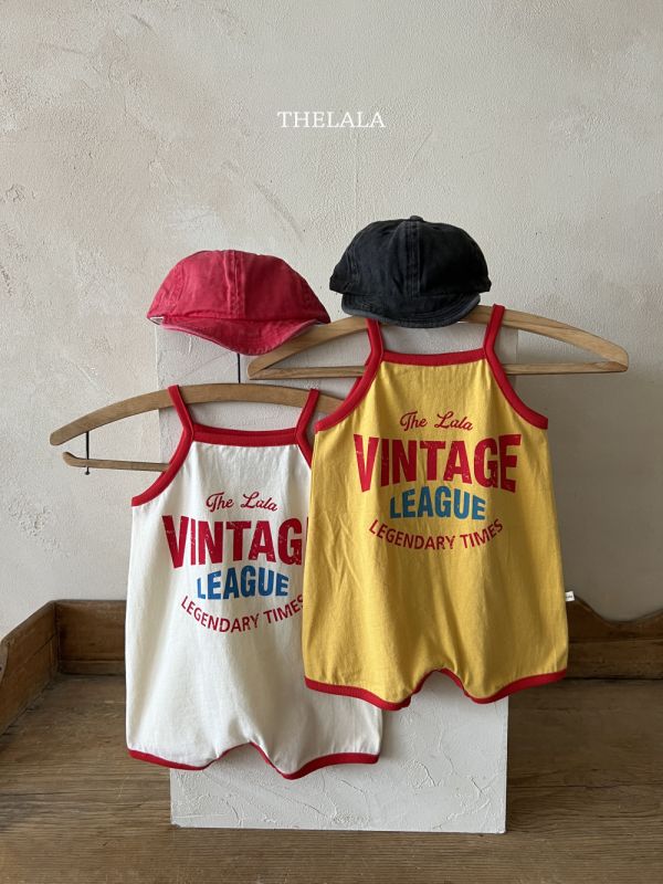 VINTAGE美式印花背心寶寶包屁衣 