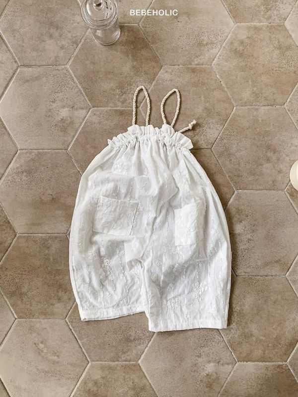 束口袋寶寶吊帶裝 Bebe holic Korea,韓國童裝,韓國Bebe holic,奶茶系寶寶,女寶穿搭