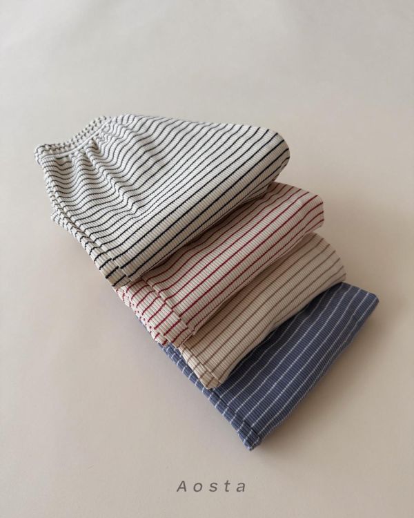 橫紋百搭基本款棉褲 