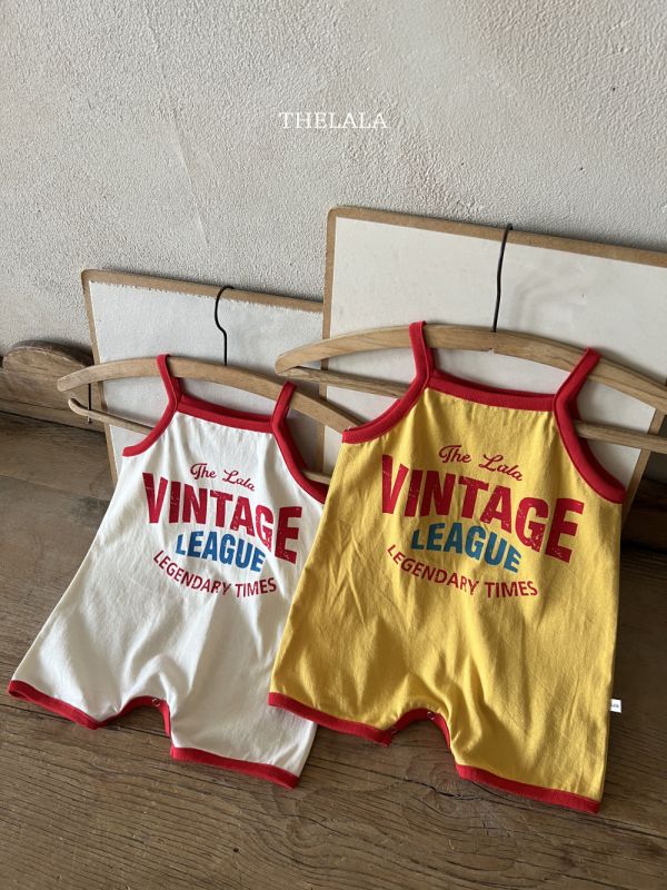 VINTAGE美式印花背心寶寶包屁衣 