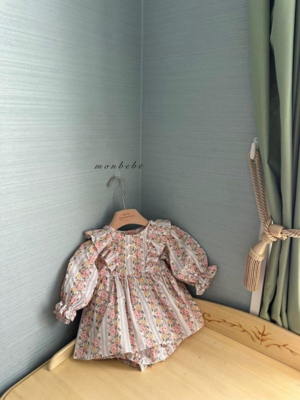 Cottagecore田園風滿版小花洋裝 包屁衣 姊妹款 