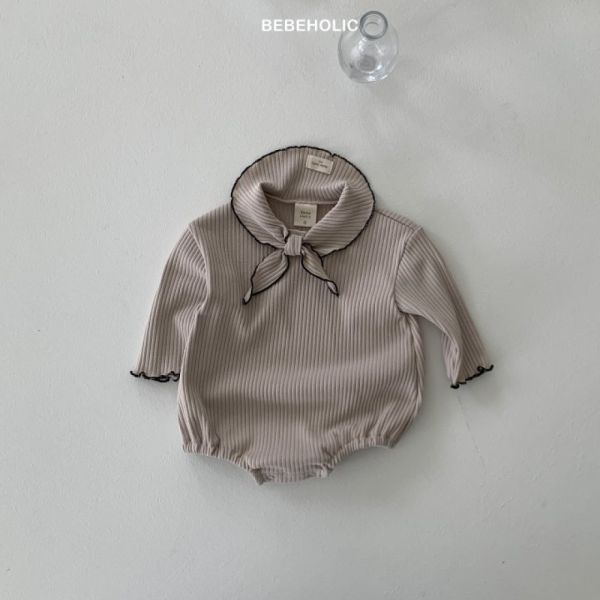 蝴蝶結領坑條氣質寶寶包屁衣 姊妹裝 