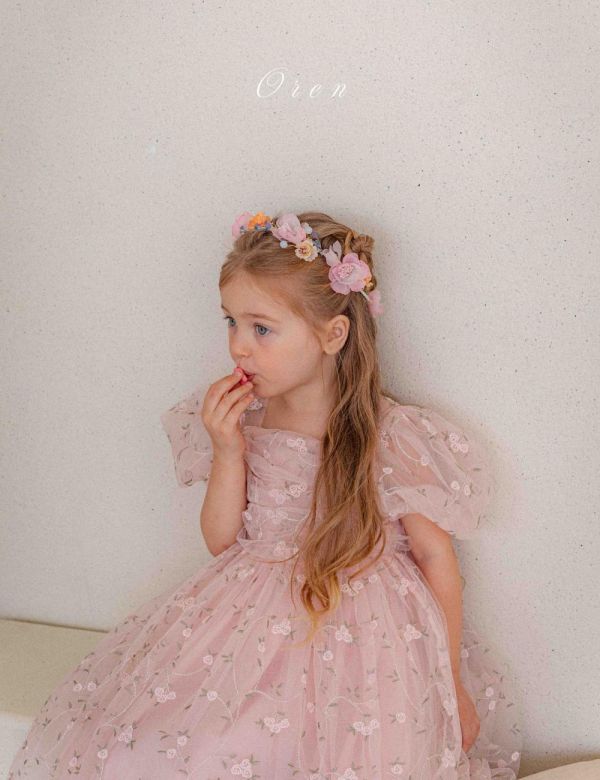 生日派對推薦 童話公主玫瑰刺繡質感紗裙 