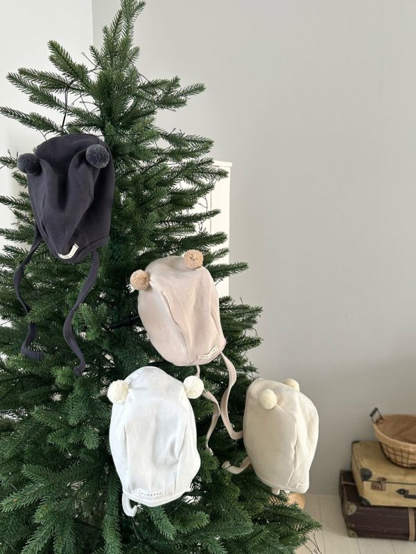 毛茸茸綁繩帽 Monbebe Korea,monbebe,laurababy,laurabebe,韓國童裝,法式
童裝