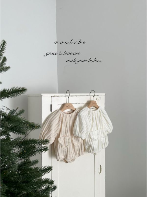 針織兔兔軟萌長袖寶寶服(帽子另售） Monbebe Korea,monbebe,laurababy,韓國童裝,童裝代購,仙女媽咪,母女裝