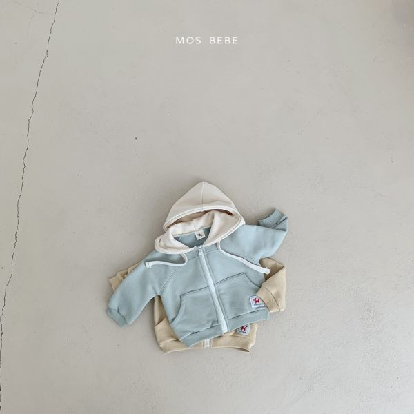 現貨 馬卡龍拚色連帽外套 MOS BEBE KOREA,童裝,蘿菈衣櫥,韓國童裝,童裝批發,代理