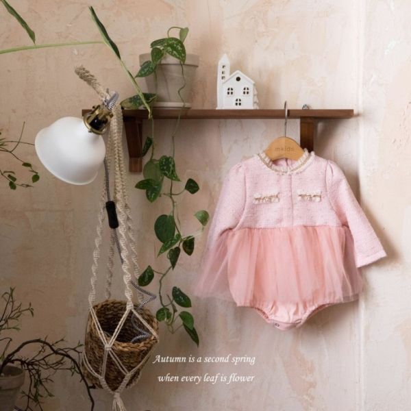 小香紗裙姊妹服 洋裝 寶寶包屁衣 