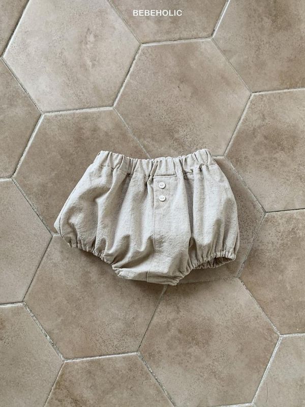 寶寶鈕扣格紋屁屁褲 寶寶包屁褲 Bebe holic Korea,韓國童裝,韓國Bebe holic,奶茶系寶寶,女寶穿搭