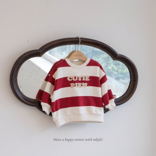 可愛條紋長袖大學T 姊妹裝,M Kids,童裝