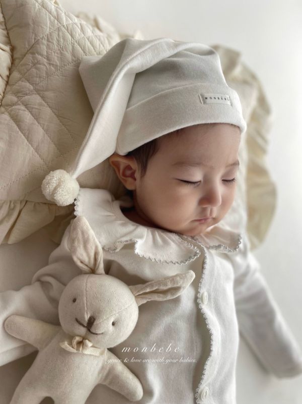 純色荷葉邊領包腳連身衣 