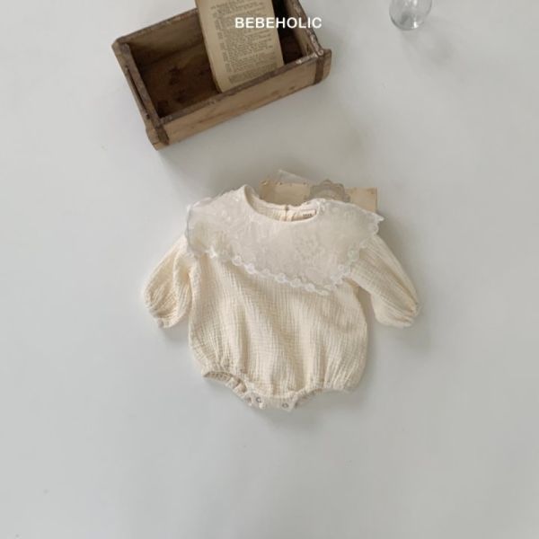 復古蕾絲翻領長袖寶寶包屁衣 姊妹裝 
