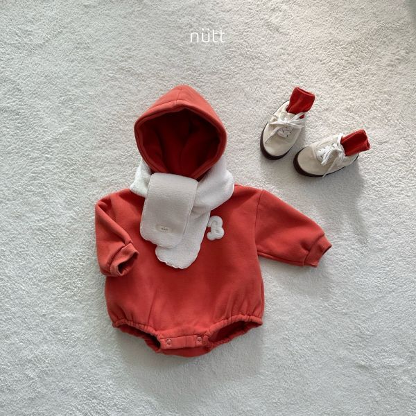 Dori連帽圍巾套裝 寶寶冬裝,帽T,橙色童裝