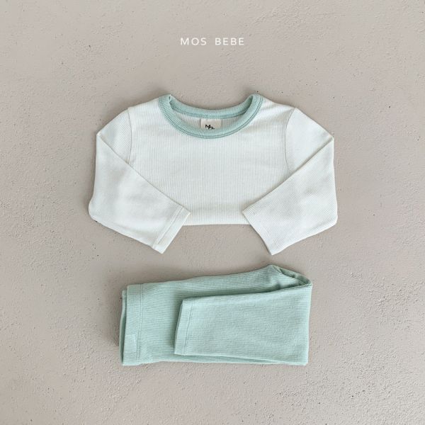 柔和的顏色居家服套裝 mosbebe korea,韓國童裝,童裝推薦