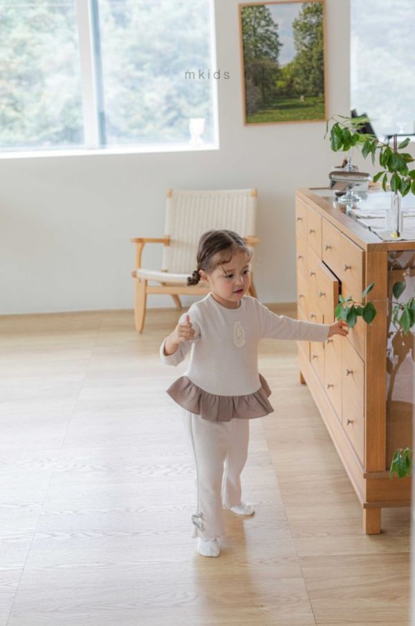 愛麗絲荷葉假兩件長袖上衣 