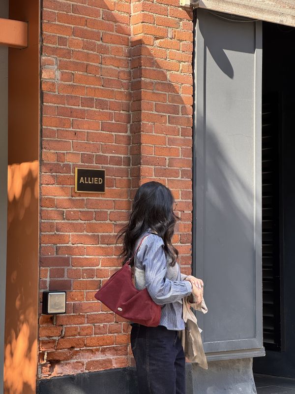 Arden Bag 單肩牛皮絨面革(附小包) 