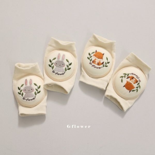現貨 刺繡小兔子小狐狸透氣網狀可愛護膝 