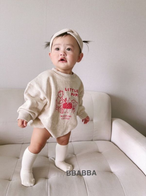 LITTLE PUPPY 可愛親子裝 長袖衛衣 親子裝,BBABBA,大學T,韓國童裝,BBABBA Korea