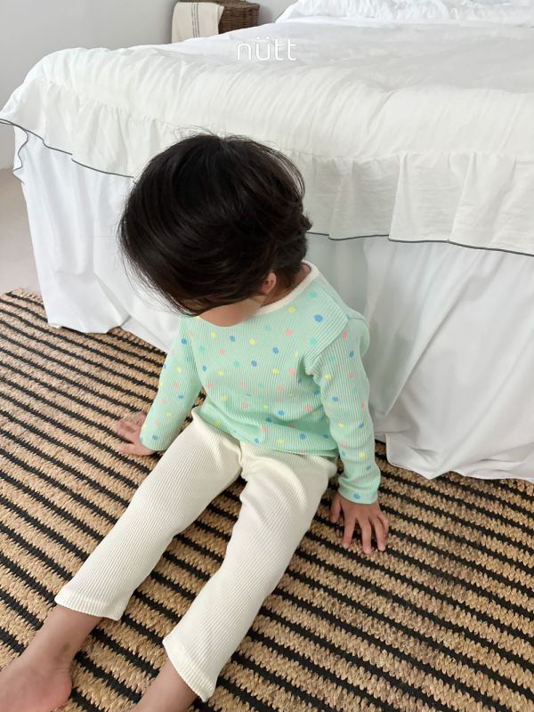 點點羅紋家居服 長袖上衣+長褲 