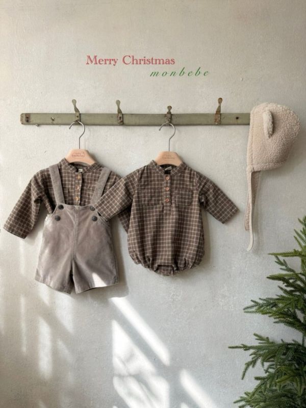 小童款 英式格紋小立領襯衫 