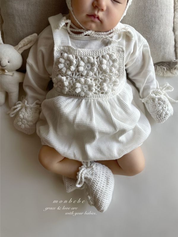 手鉤蕾絲小花手套/襪套 Free(~6m) 