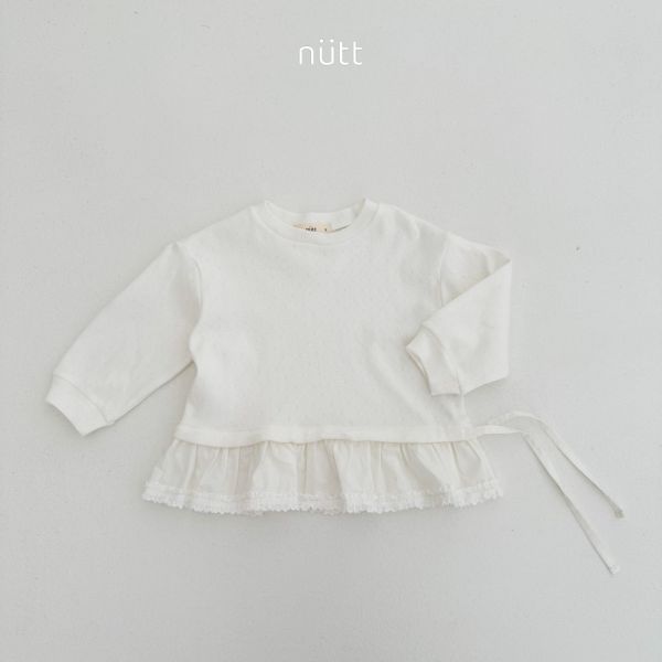 蕾絲下擺氣質長袖上衣 