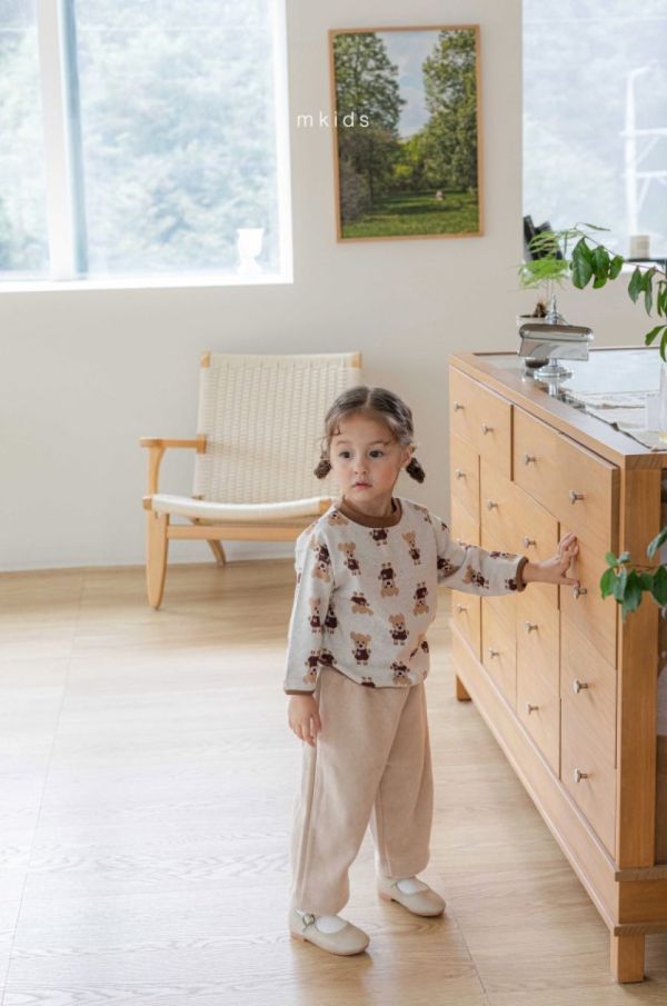 針織圓領長袖上衣 