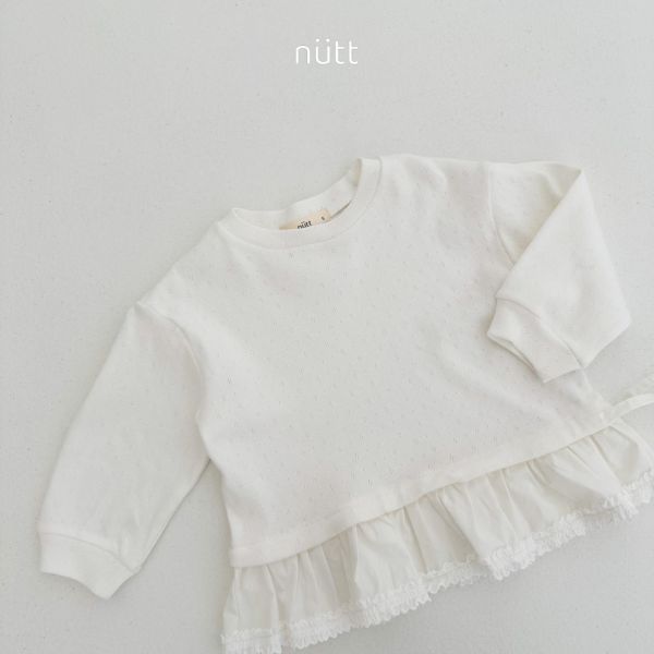 蕾絲下擺氣質長袖上衣 