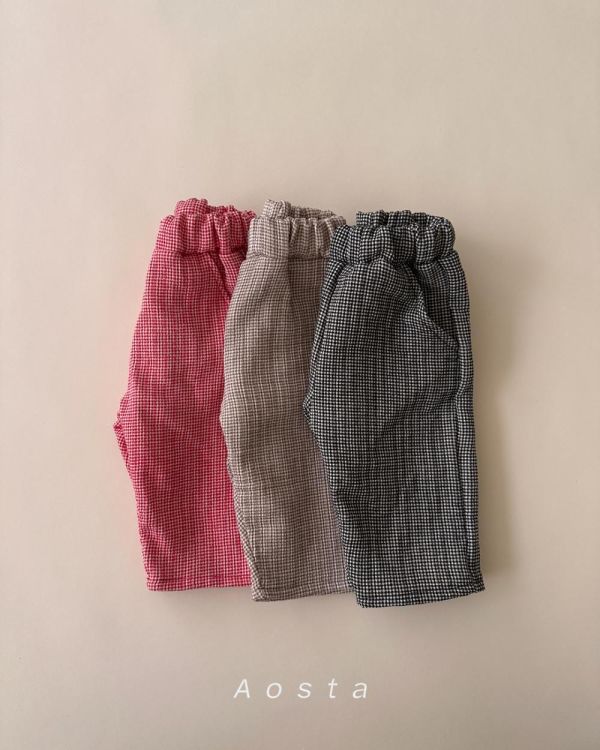 細格紋格子褲 