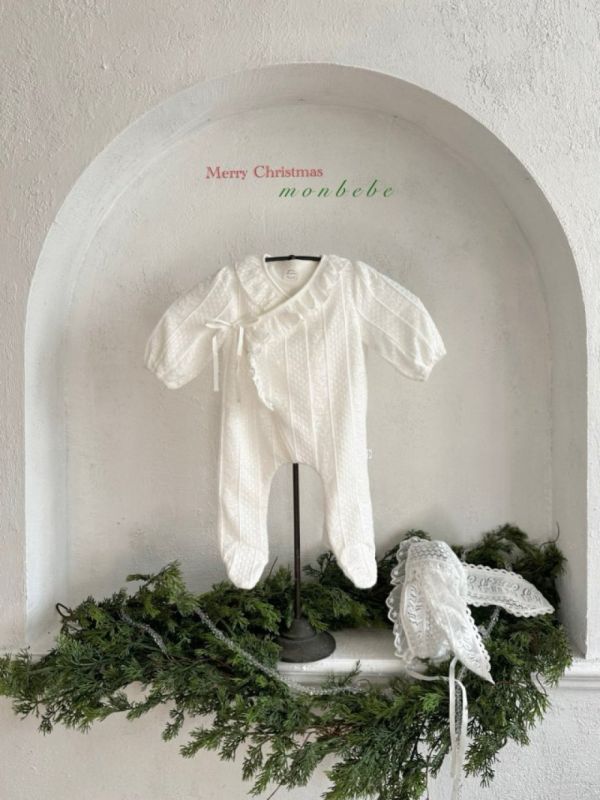 麻花針織紋理寶寶踩腳連身服(帽另售) 