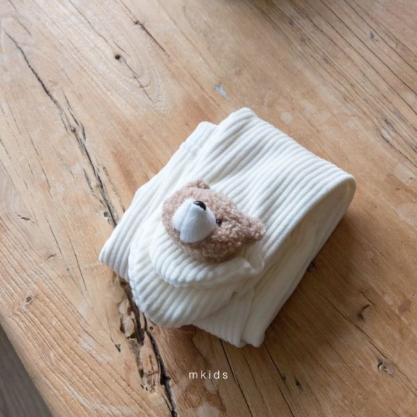 立體小熊愛心寶寶踩腳褲 