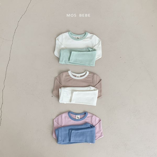 柔和的顏色居家服套裝 mosbebe korea,韓國童裝,童裝推薦