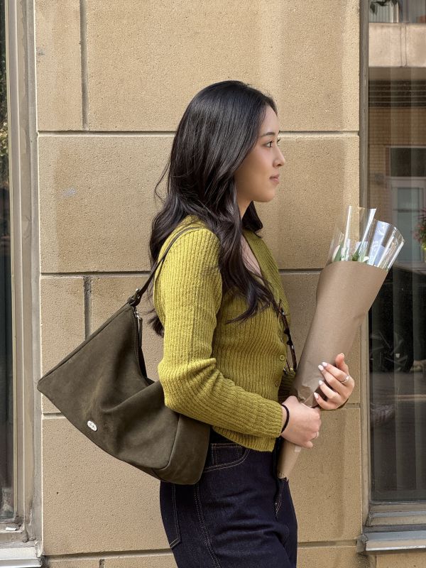 Arden Bag 單肩牛皮絨面革(附小包) 