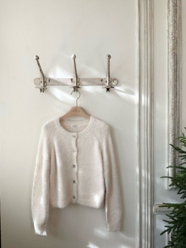 親子系列 棉花糖毛絨針織開衫 寶寶連身衣 