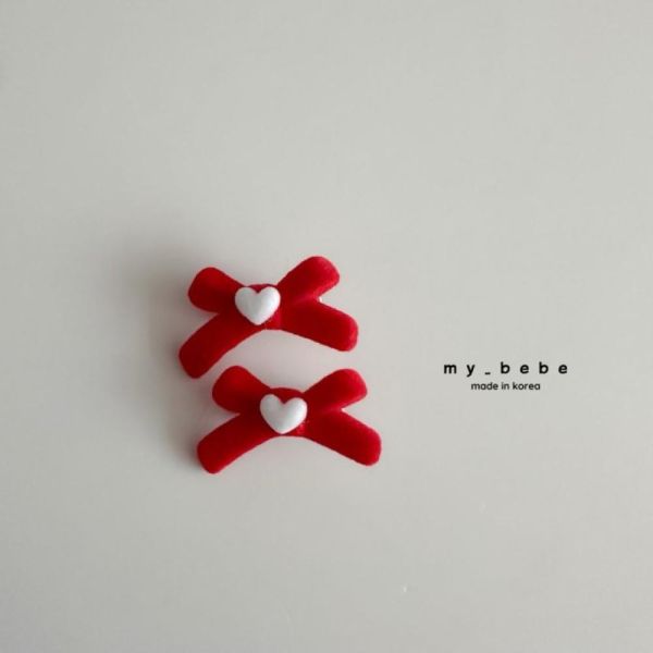 韓國手工髮飾 迷你髮帶愛心髮夾頭飾 （一組2入） 