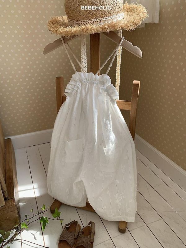 束口袋寶寶吊帶裝 Bebe holic Korea,韓國童裝,韓國Bebe holic,奶茶系寶寶,女寶穿搭