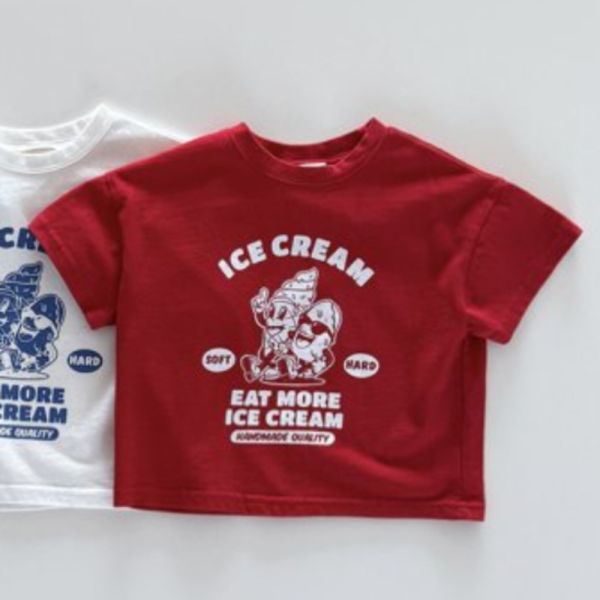 ICE CREAM 印花短袖T 